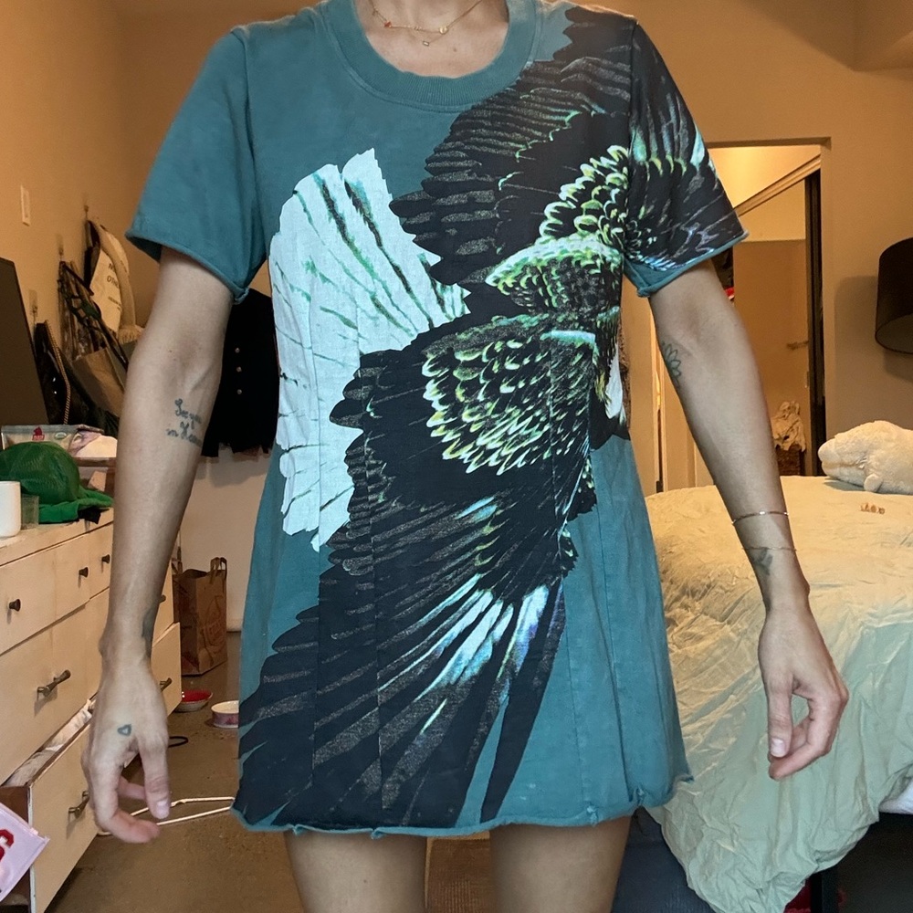 MAISON MARTIN MARGIELA GRAPHIC PRINT MINI DRESS SIZE MEDIUM